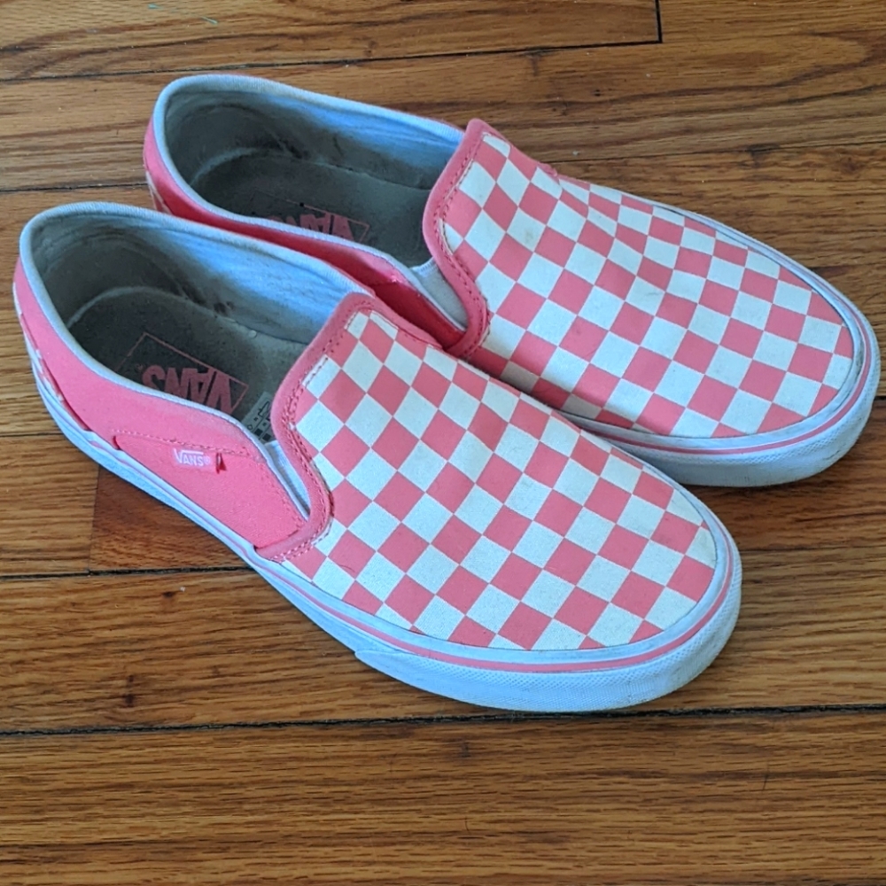Pink Checkered Vans